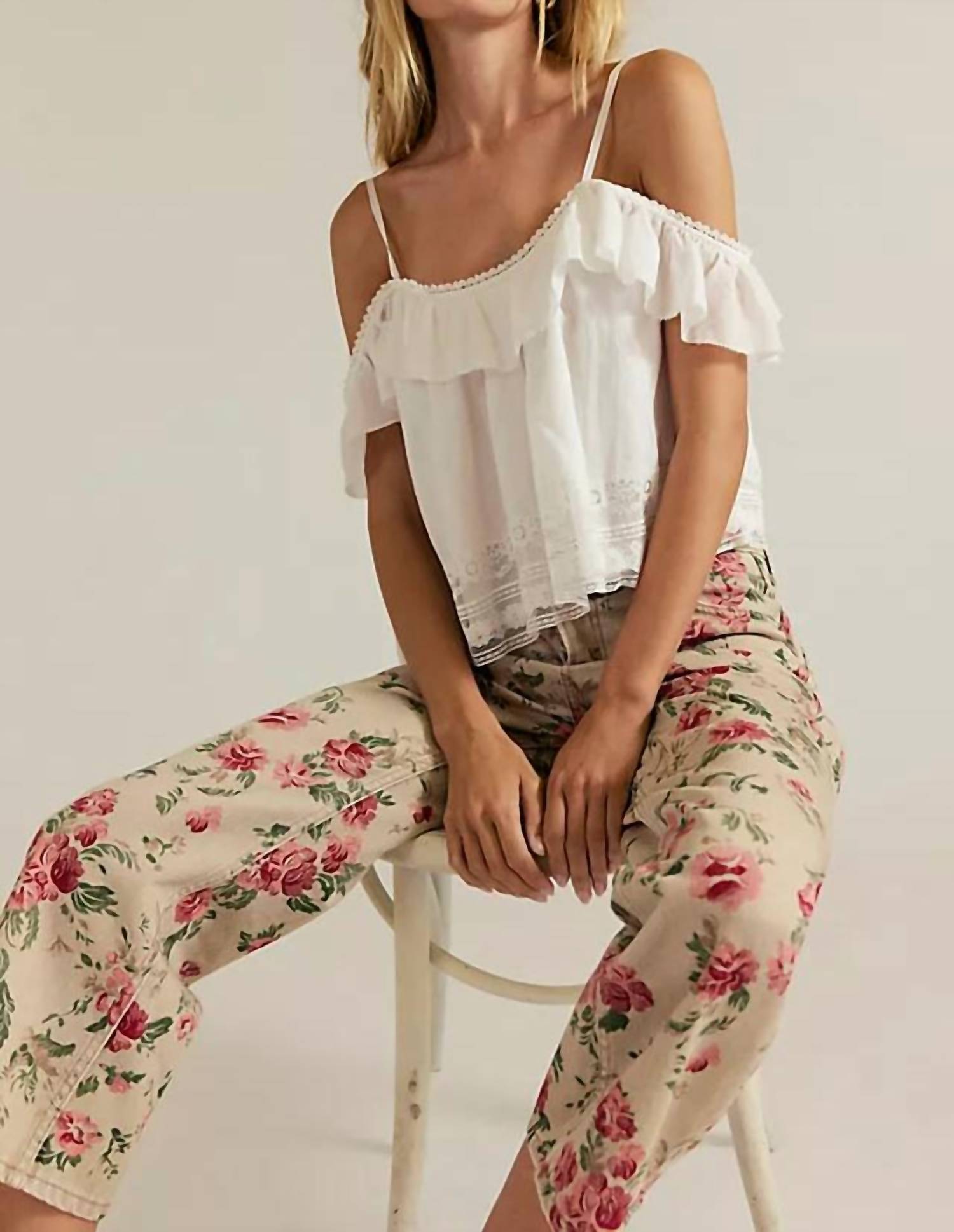 Free People - Deep Trance Printed Jeans
