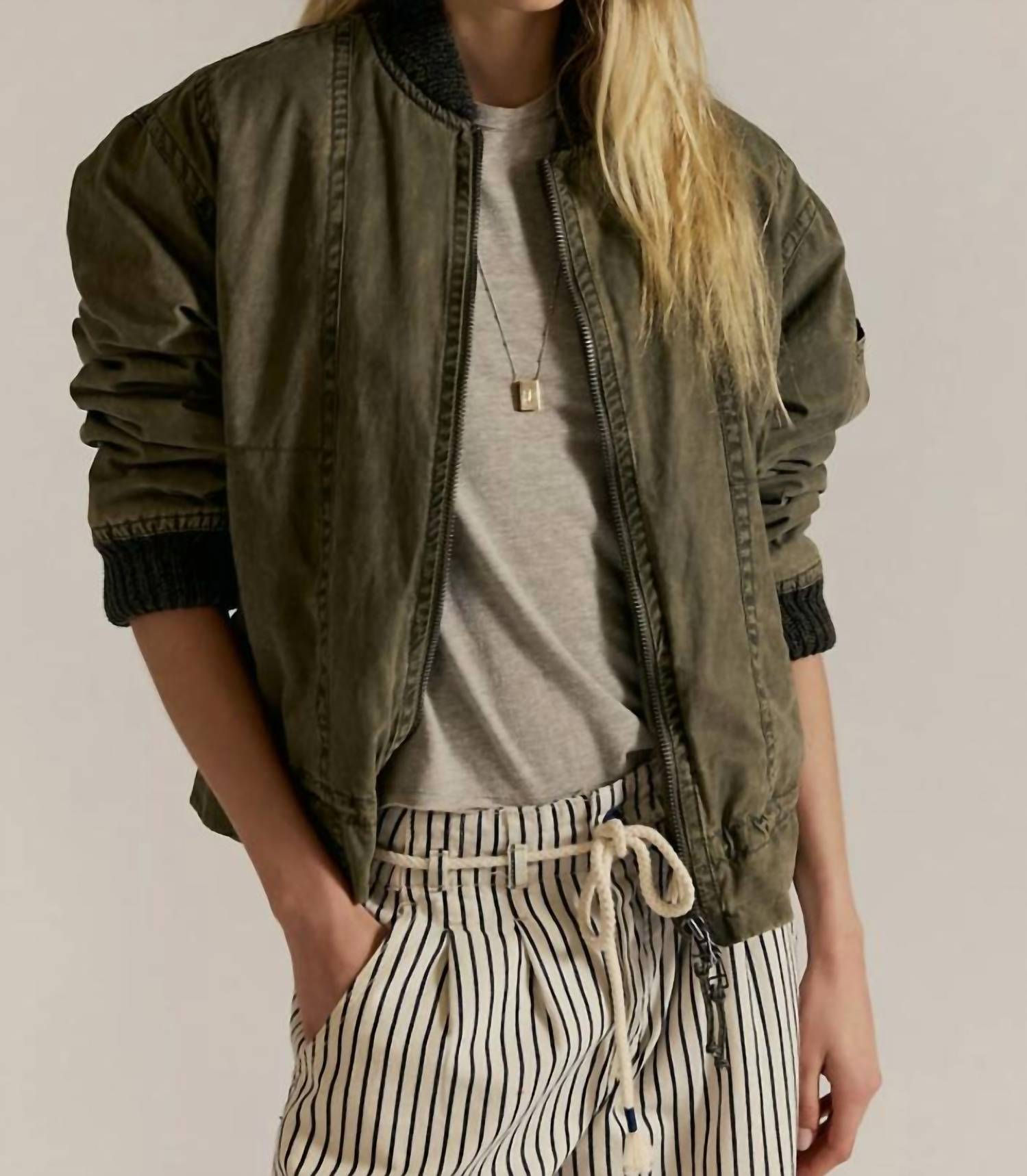 Free People - JAX WASHED BOMBER JACKET – Snagged & Bagged