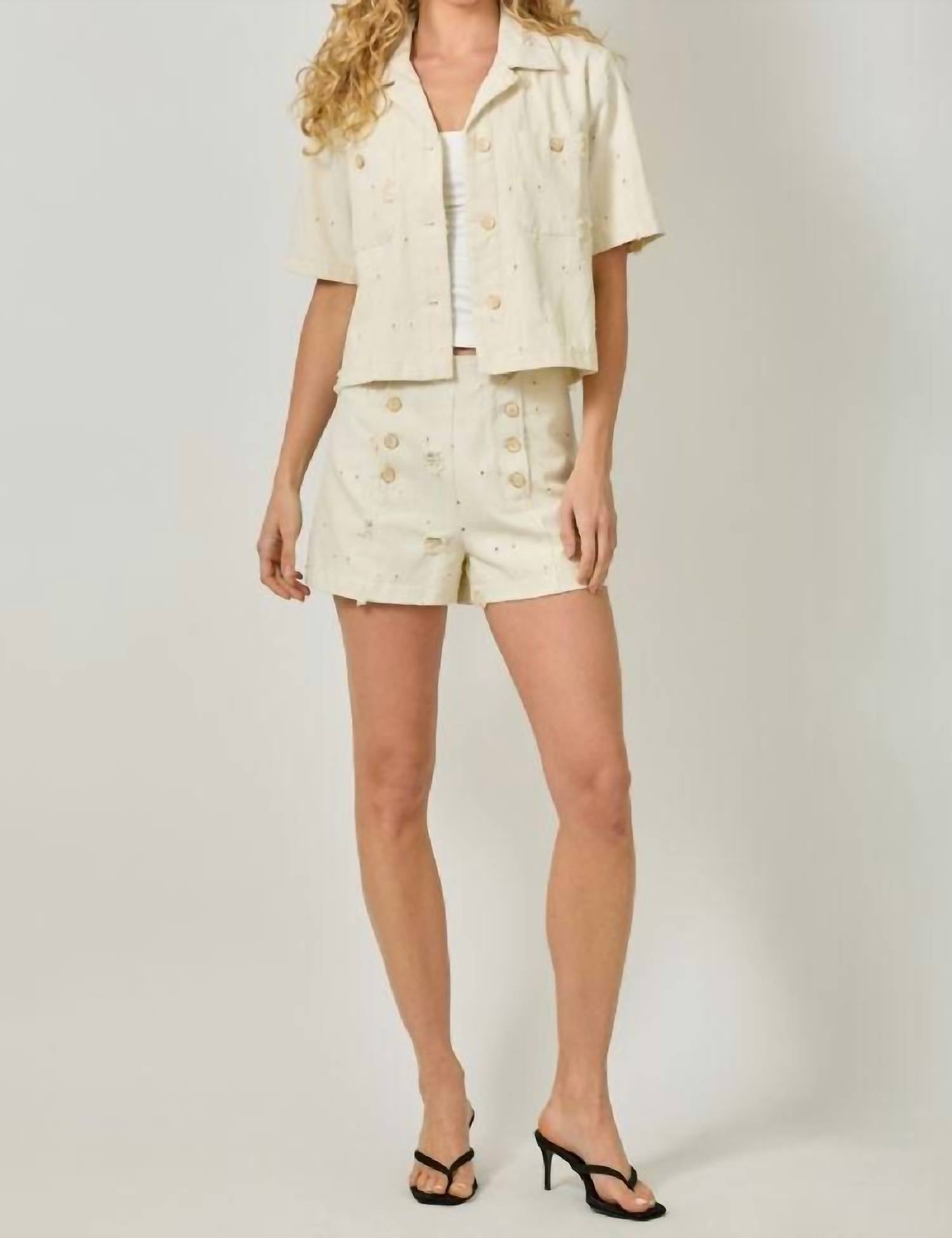 Mystree - Patched Pockets Shirt Jacket