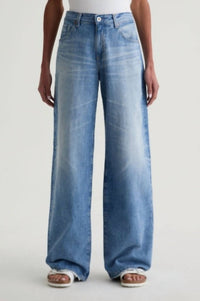 Ag Jeans - Adria Embellished Low-rise Wide Leg Jean