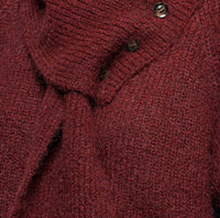 Urban Daizy - Detachable Scarf Ribbed Knit Sweater
