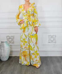 Surelymine - Stunning Ruffle Floral Maxi Dress