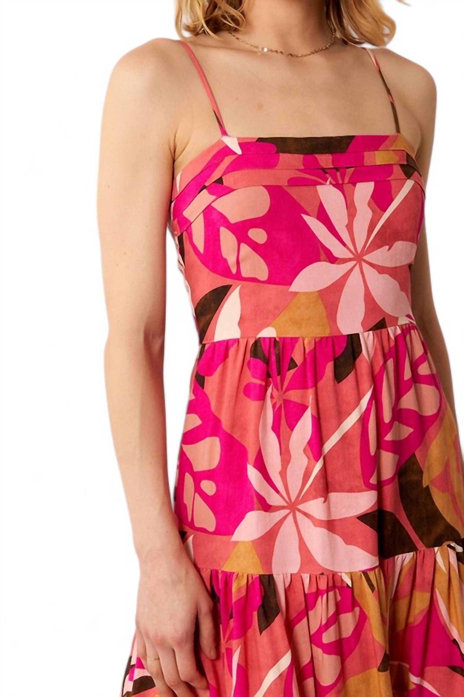 En Creme - Printed Sleeveless Midi Dress