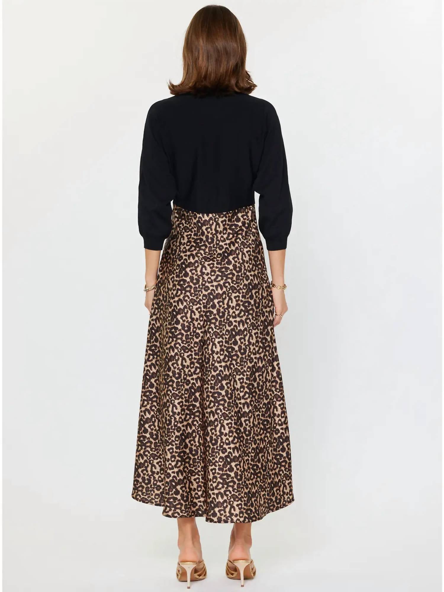 Current Air - Mixed Media Midi Dress