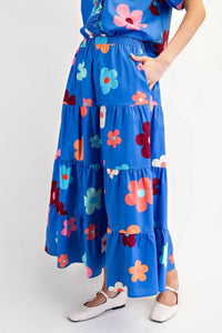 Easel - Printed Poplin Wrap Skirt