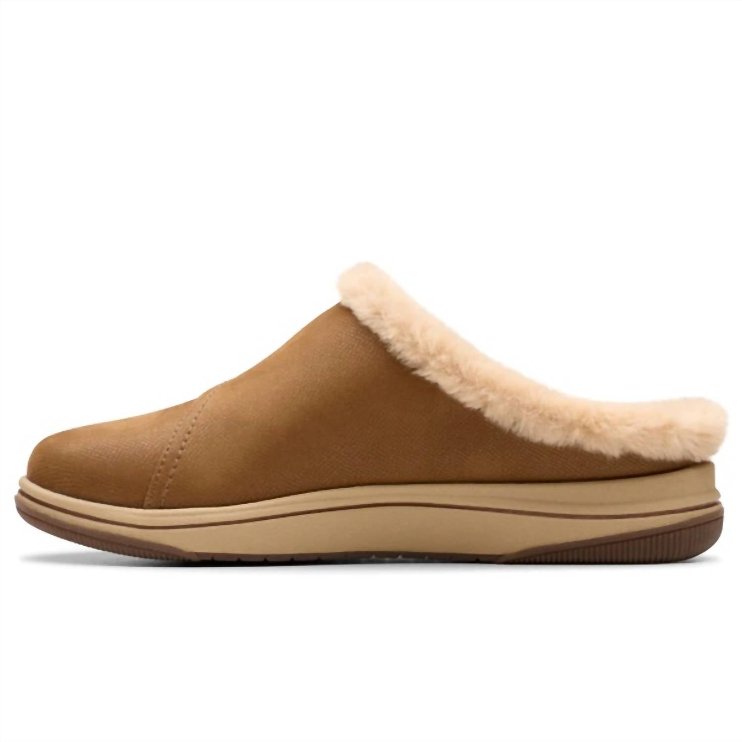 Clarks Women's Breeze Myth Clogs in dark tan - women's shoe - alternate view
