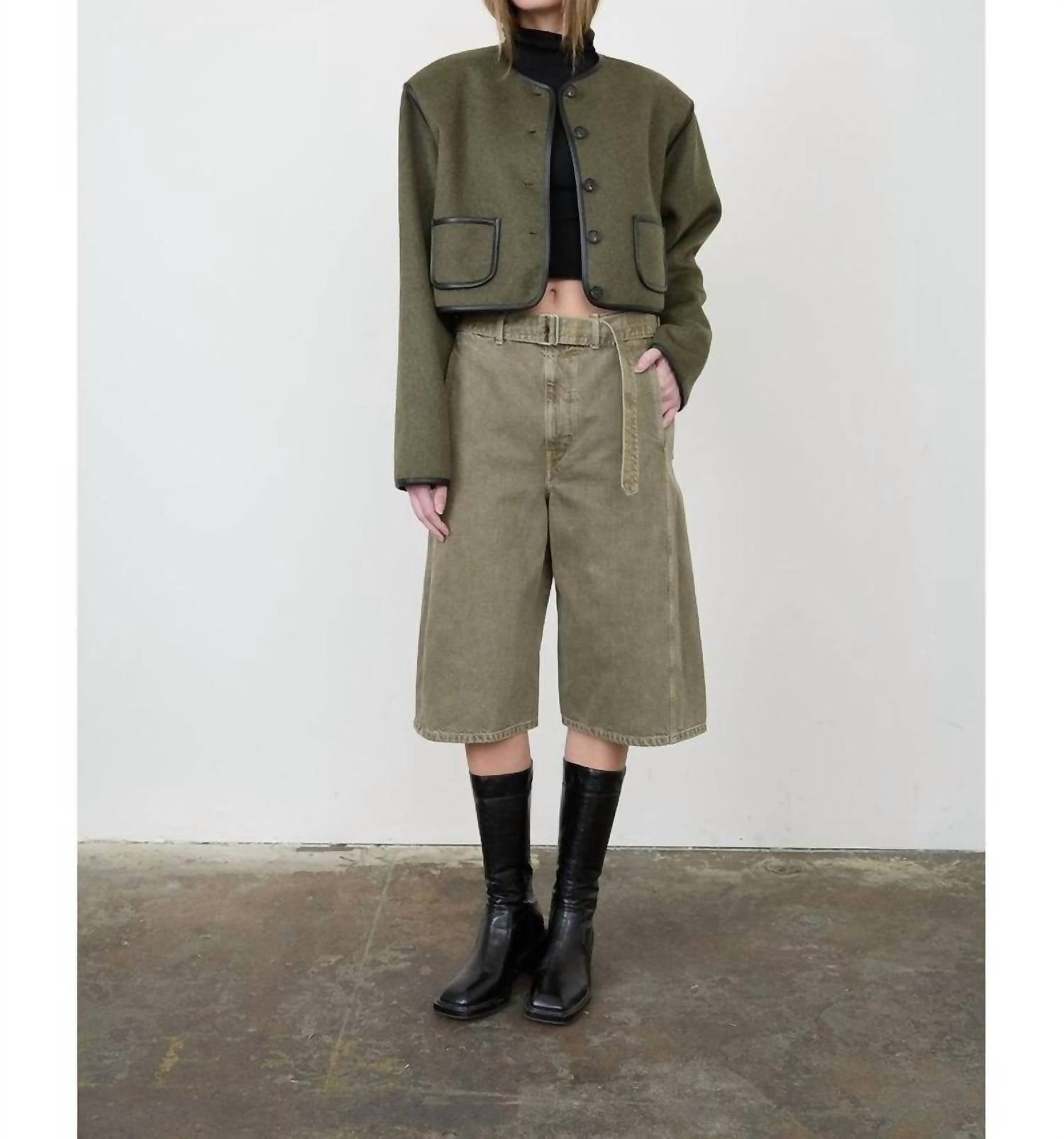 Moon River - Daniella Button Down Jacket With Scarf