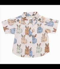 PINK CHICKEN Toddler Jack Shirt in blue vintage - kids' shirt