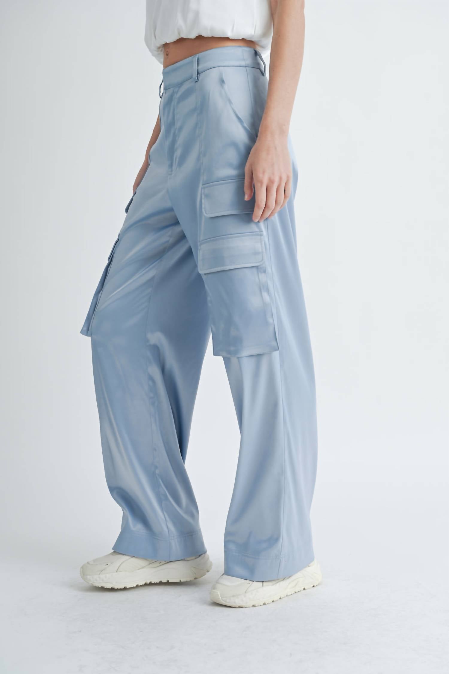Reset By Jane - Sloan Satin Cargo Pant