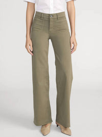 Frame - Slim Palazzo Twill Modernist Pocket Pants