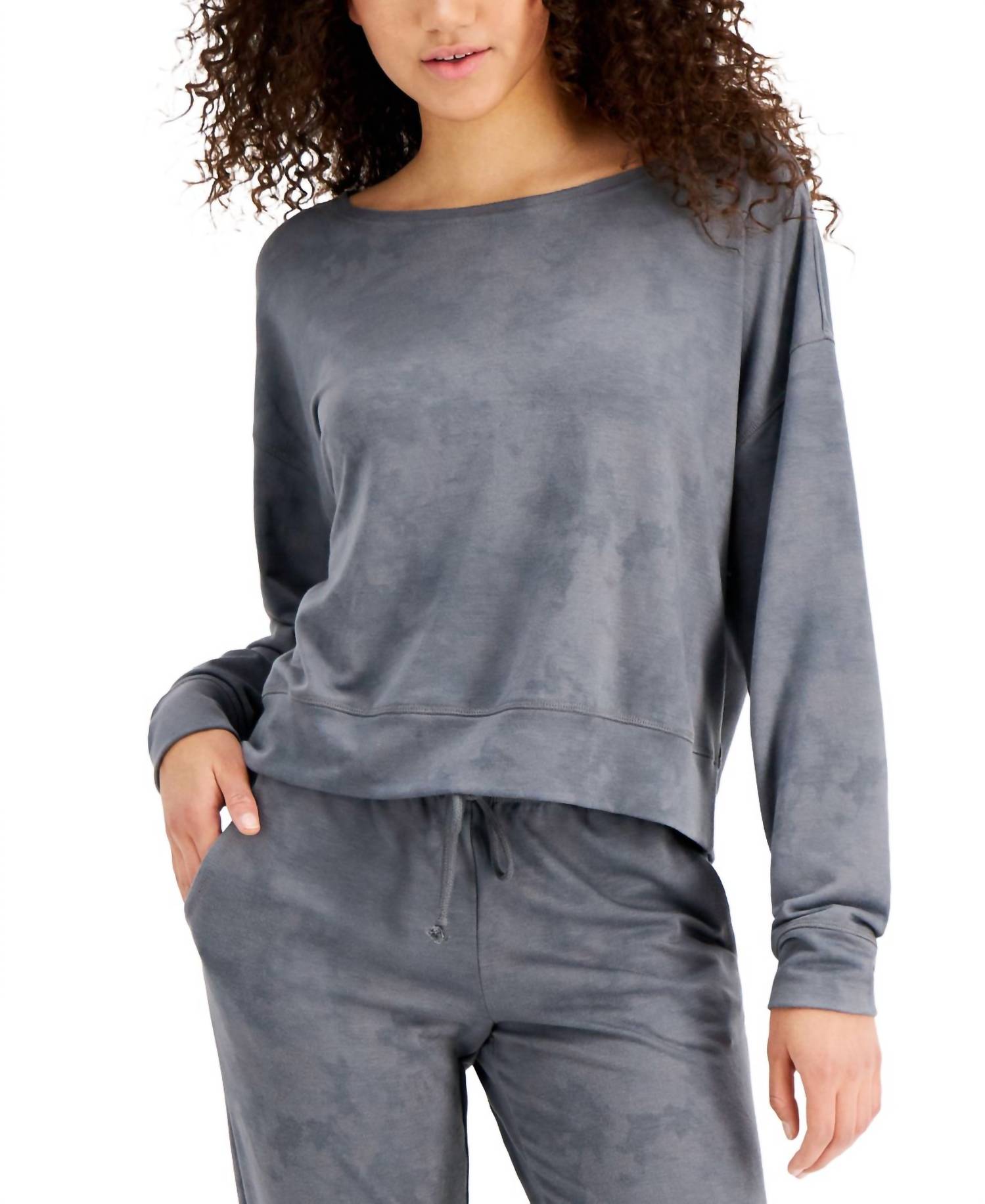 Jenni By Jennifer Moore - On Repeat Super Soft Crew Sleep Top