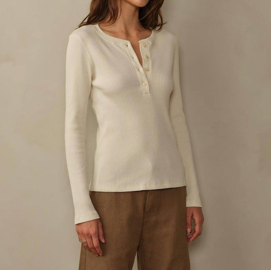 Road To Nowhere - Tasmen Ribbed Henley Top