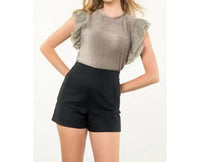 Thml - Mocha Mist Velvet Blouse