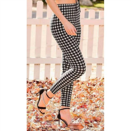 Main Strip - High Waisted Houndstooth Leggings