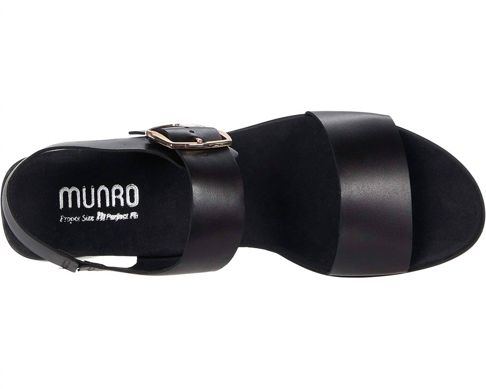 Munro Women's Cleo Sandals in black - women's sandal - view 4