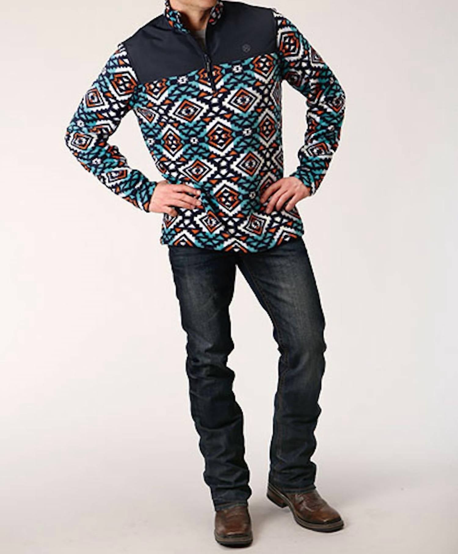 Roper - Aztec Print Fleece Pullover