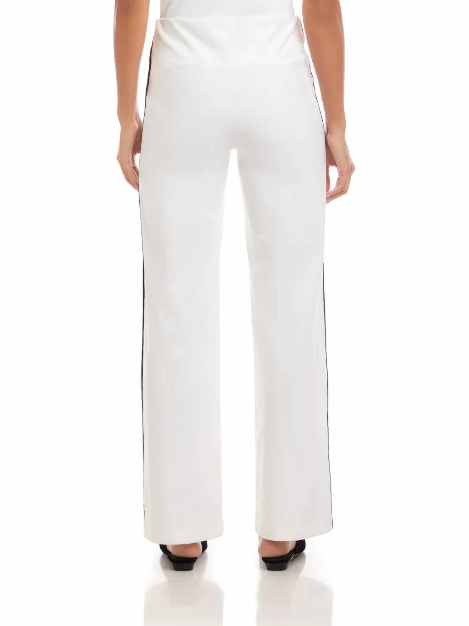 Karen Kane - Contrast Pipe Wide Leg Pant