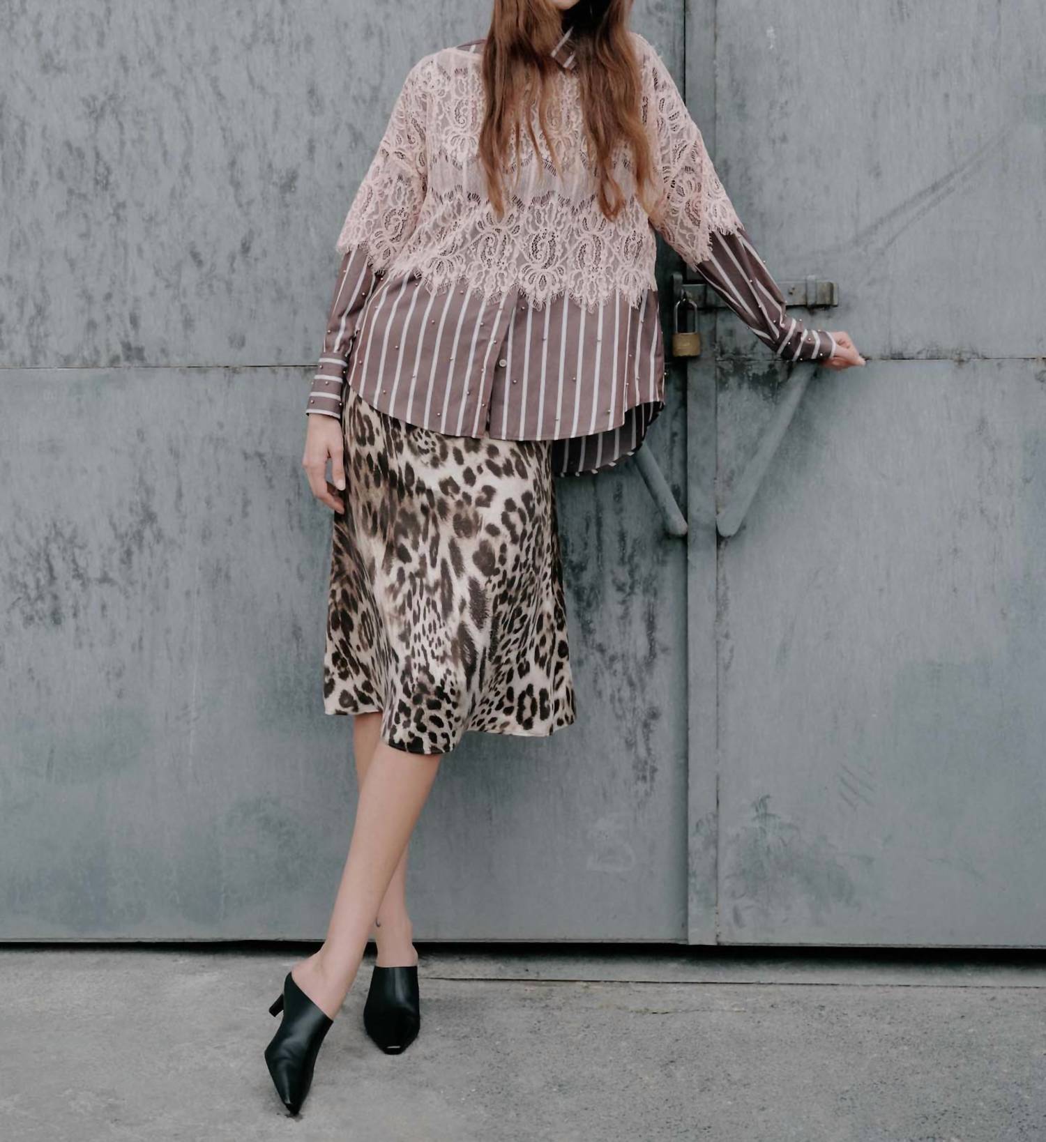 Theo The Label - Danae Print Ruched Skirt