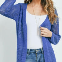 Miracle - Long Open Crocheted Cardigan