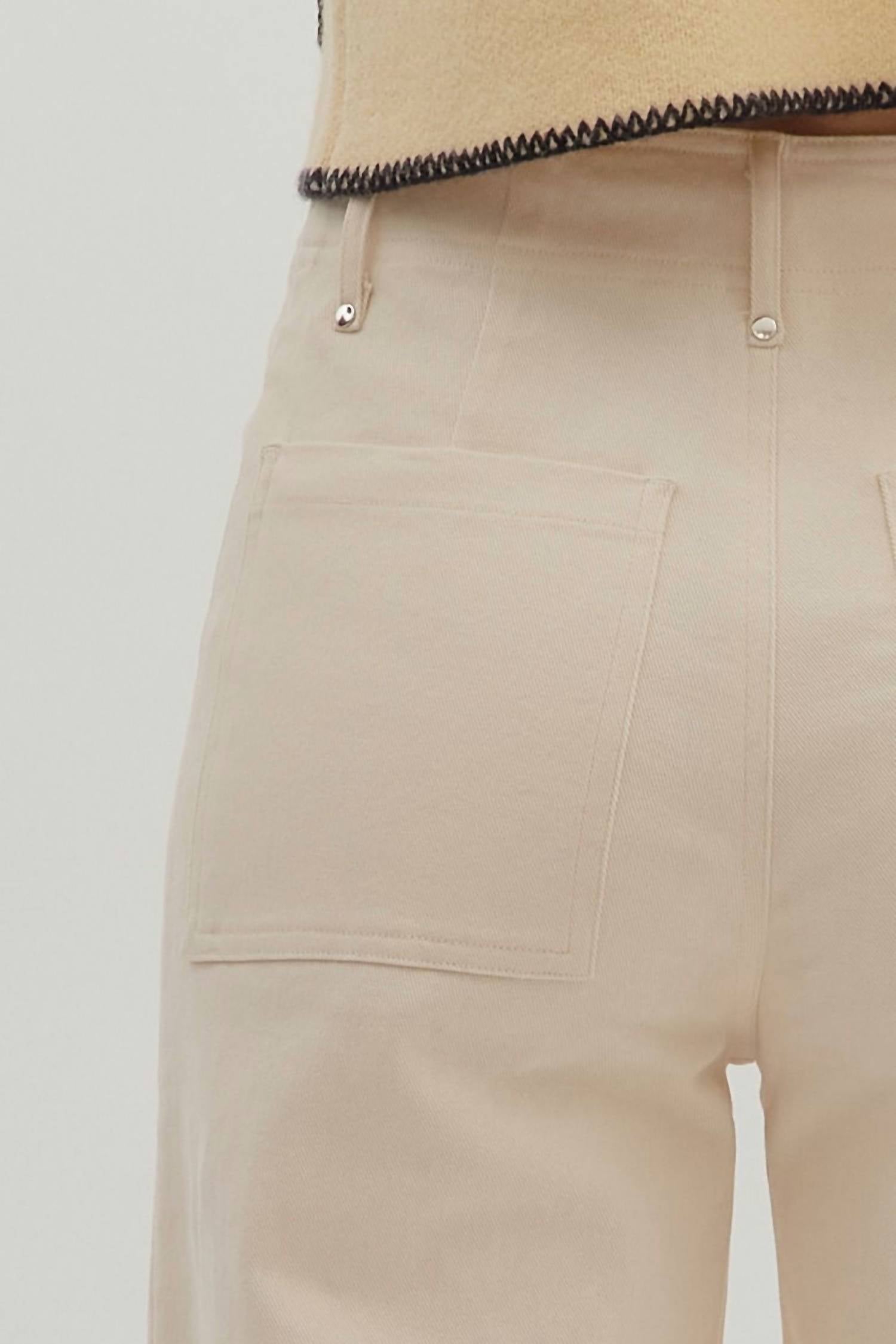 Entro - High Rise Wide Leg Trousers