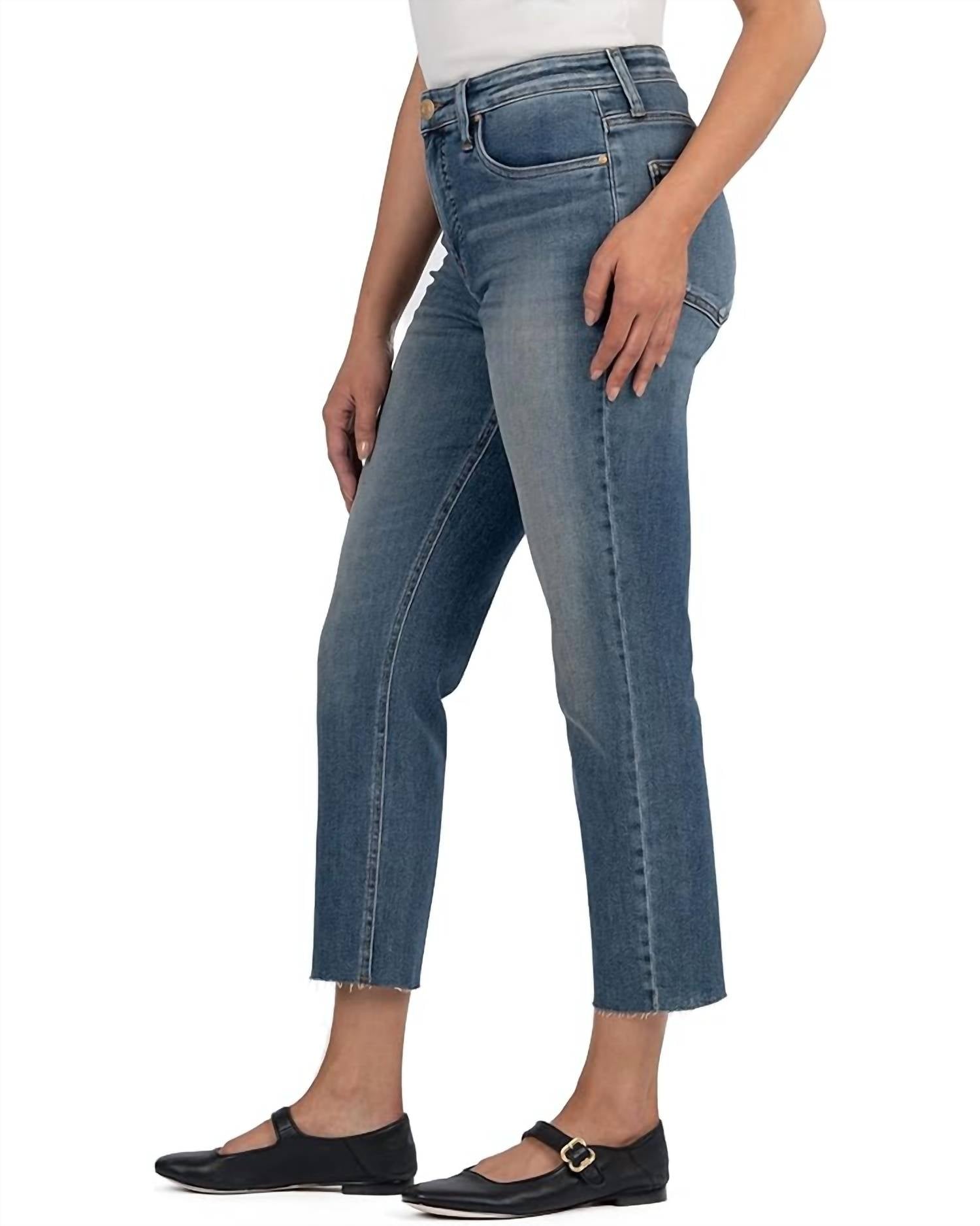 Kut From The Kloth - Rachael High Rise Fab Mom Raw Hem Jeans