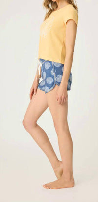 PJ Salvage Maritime Lounge Shell Shorts in navy - women's shorts - alternate view