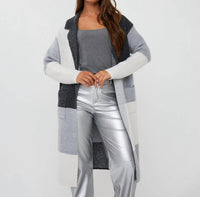 Esqualo - Colour Block Long Cardigan