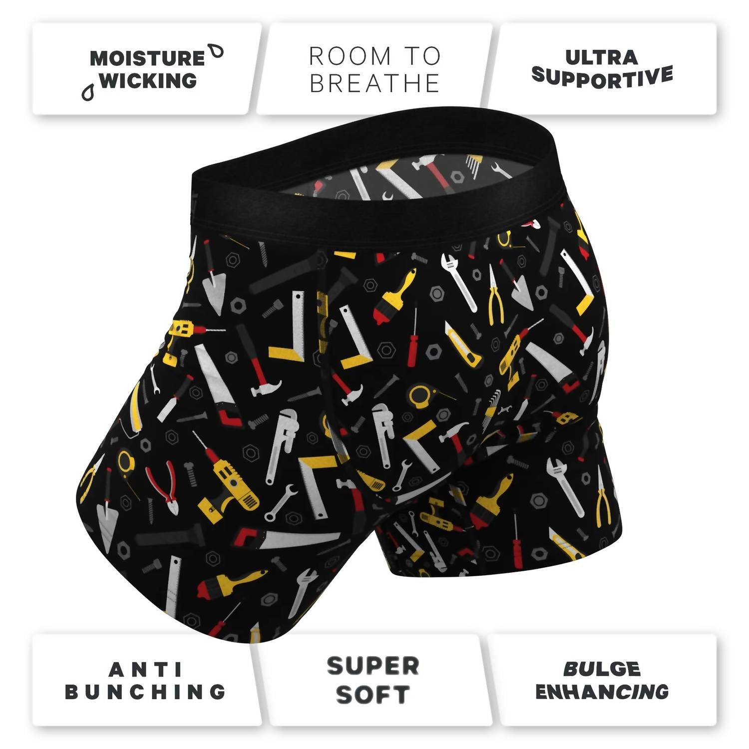 Shinesty - Men's Hammer And Tools Ball Hammock Pouch Underwear