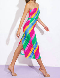 Flying Tomato - A Printed Ponti Midi Tube Dress