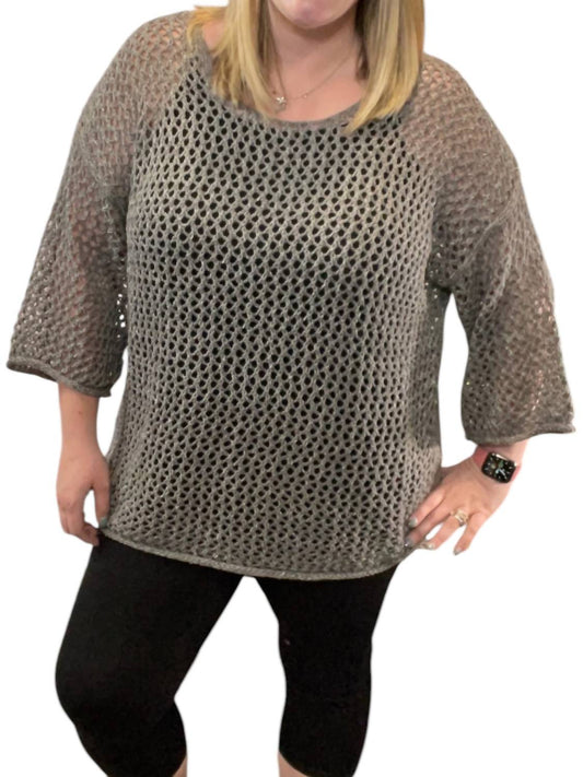 Pol - Open Weave Castlerock Sweater