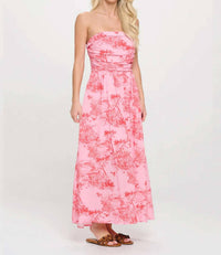 Meet Me In Santorini - Tube Maxi Dress
