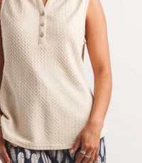 Papillon - Textured Henley Tank