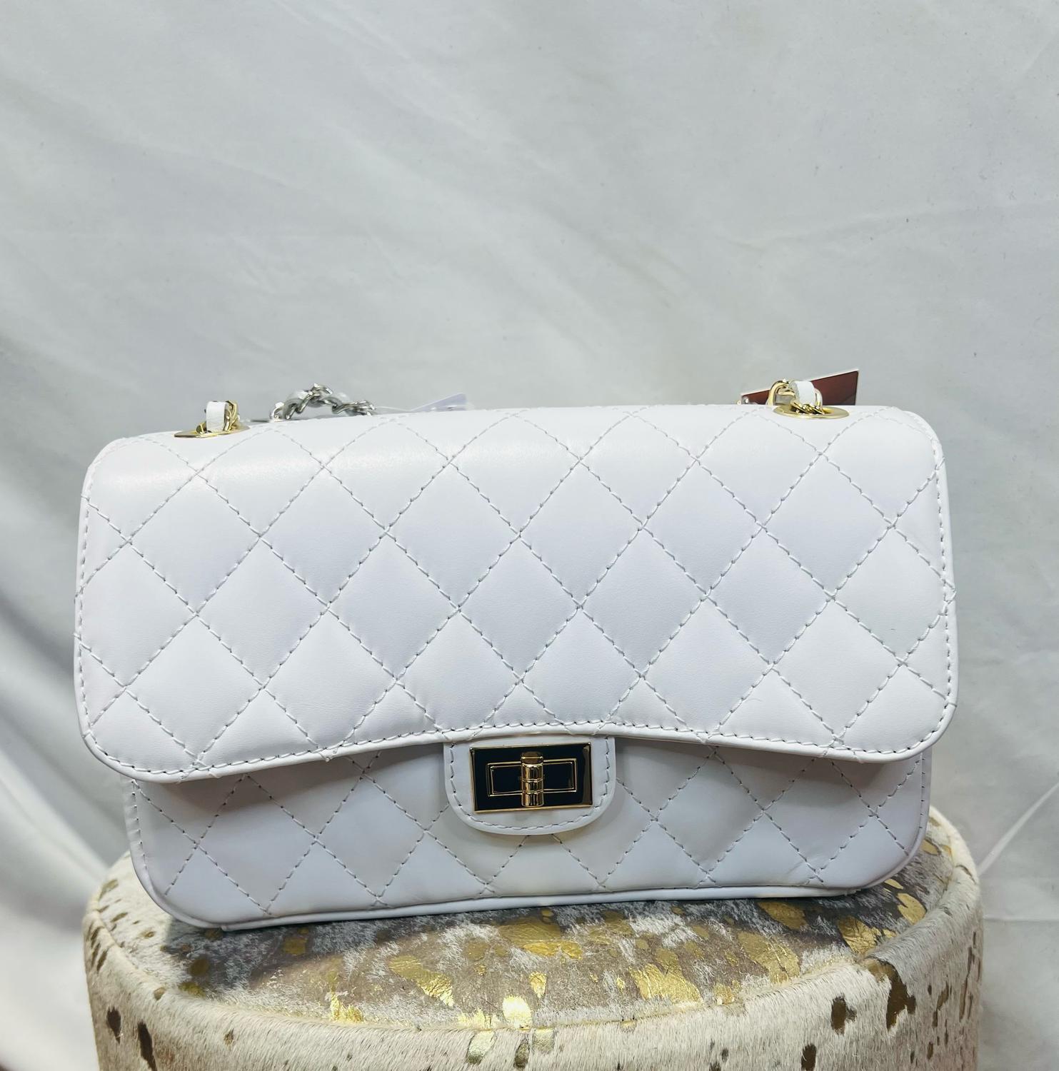 Charlie Leather - Women's Quilted Large Purse