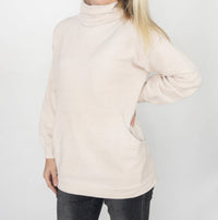 Bluivy - Mock Kneck Knit Tunic Sweater