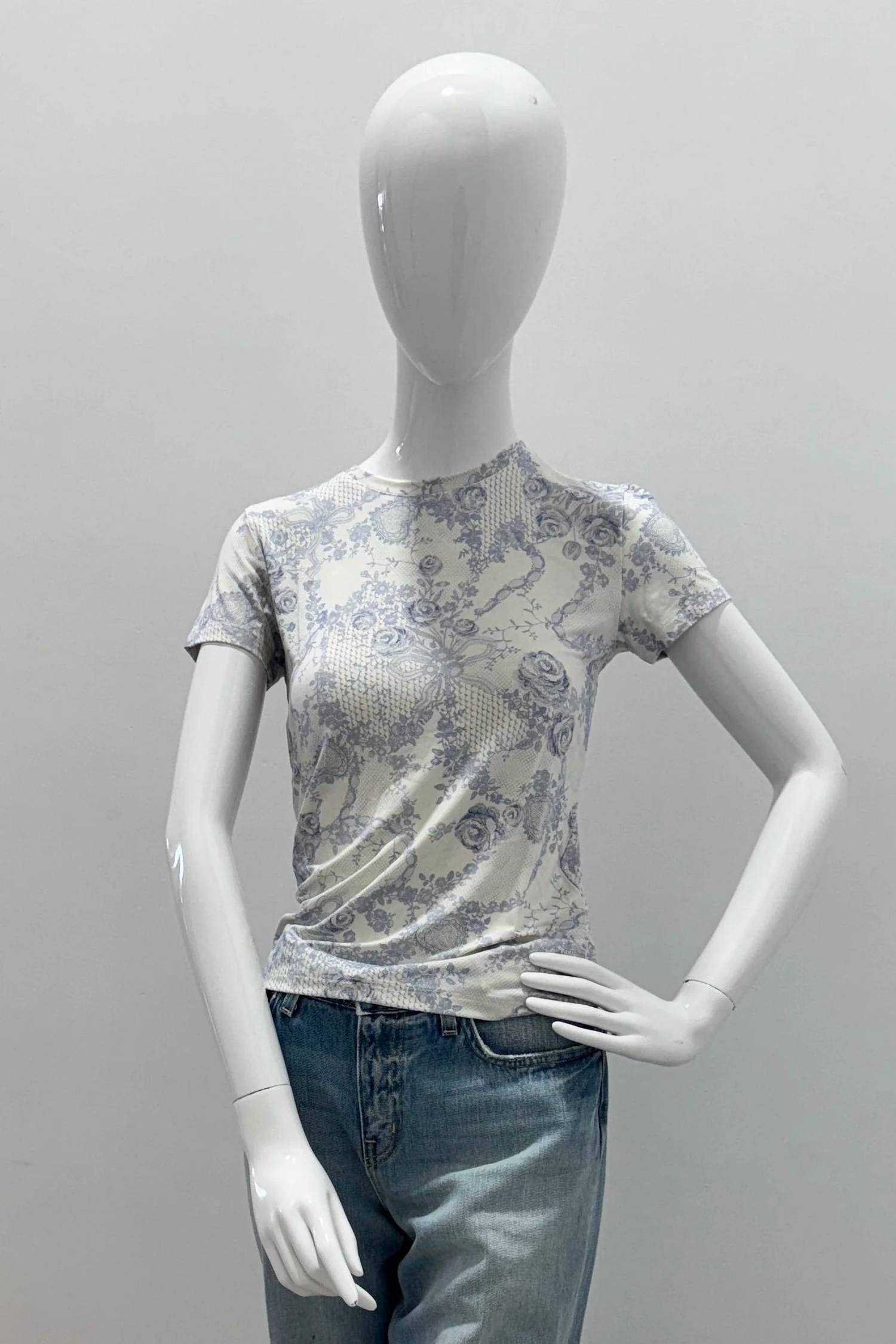 L'Agence - Women's Ressi Crewneck Lace Print Tee