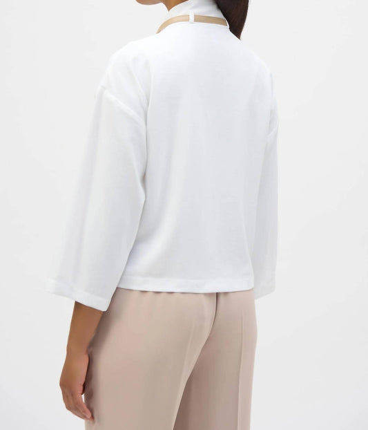 Joseph Ribkoff - Leatherette Strap Cover Up Jacket