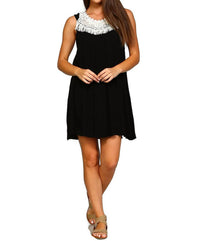 Velzera - Crochet Fringe Mini Dress