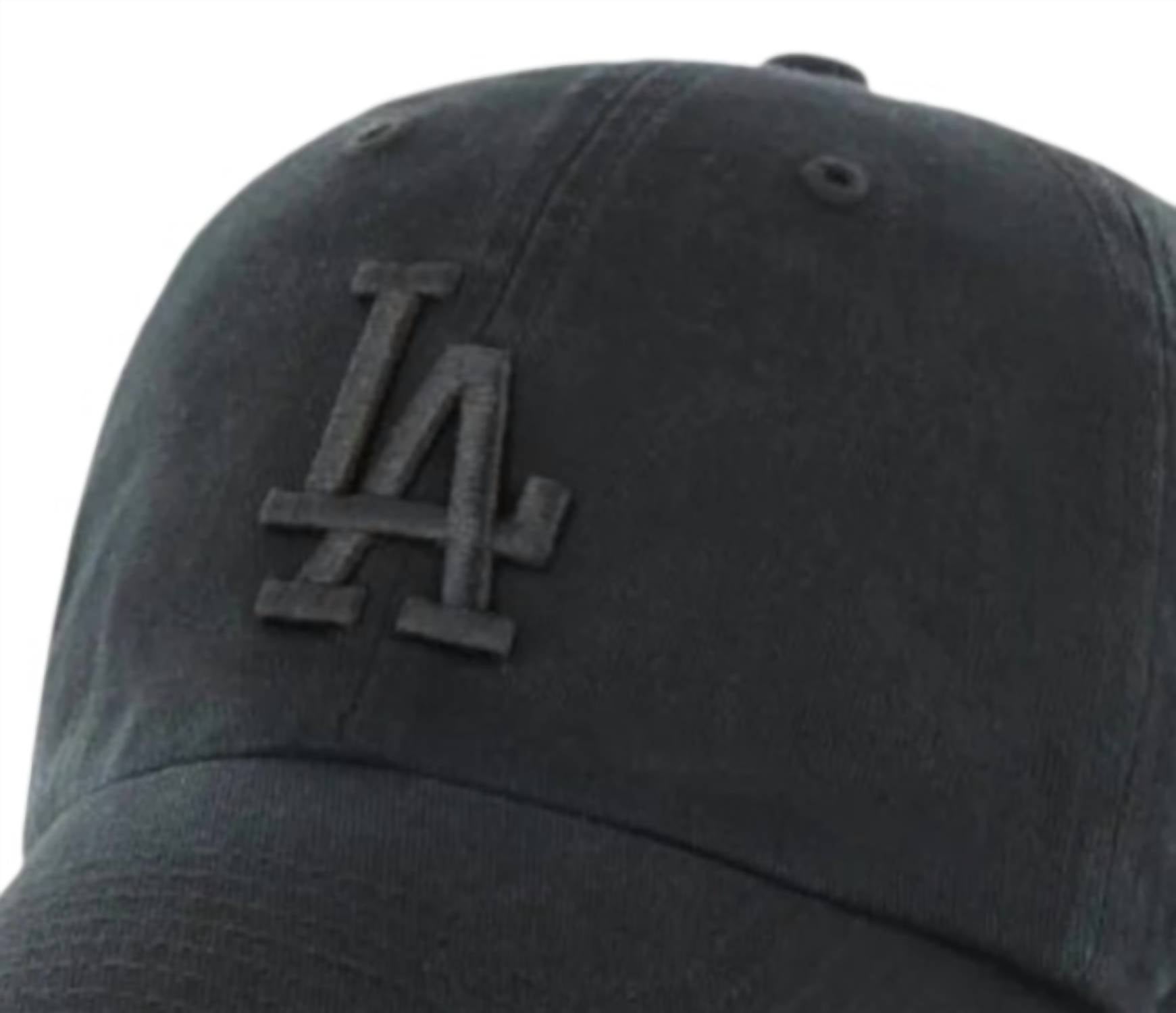 ’47 Men's Los Angeles Dodgers Clean Up Adjustable Cap in black 1 - men's hat - detail view