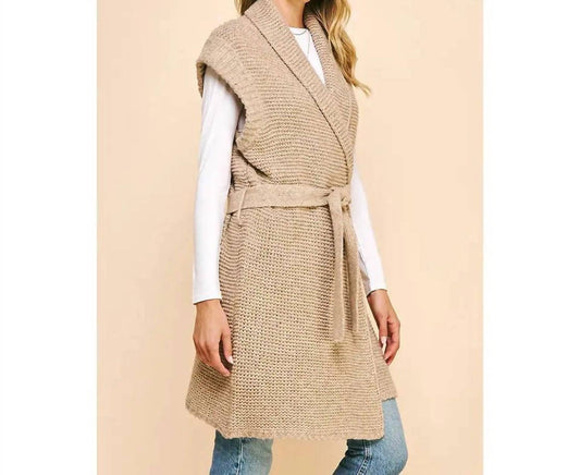 Pinch - Women's Belted Sweater Cardigan