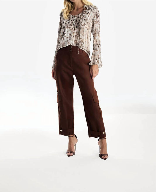 Skunk - Animal Print Long Sleeve Blouse