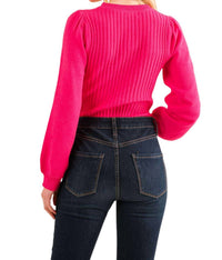 And The Why - Waiting by the Phone Cable Knit Bodysuit