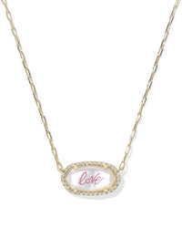 Kendra Scott - Women's Elisa Pave Frame Short Pendant Necklace