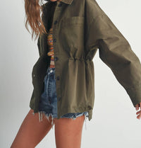 Buttermelon - Fall Adjustable Waist Cotton Jacket