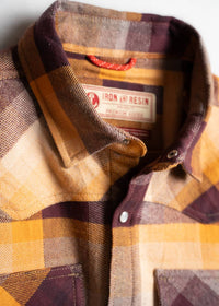 Iron & Resin Men's Somis Twill Shirt in brown - men's shirt - alternate view