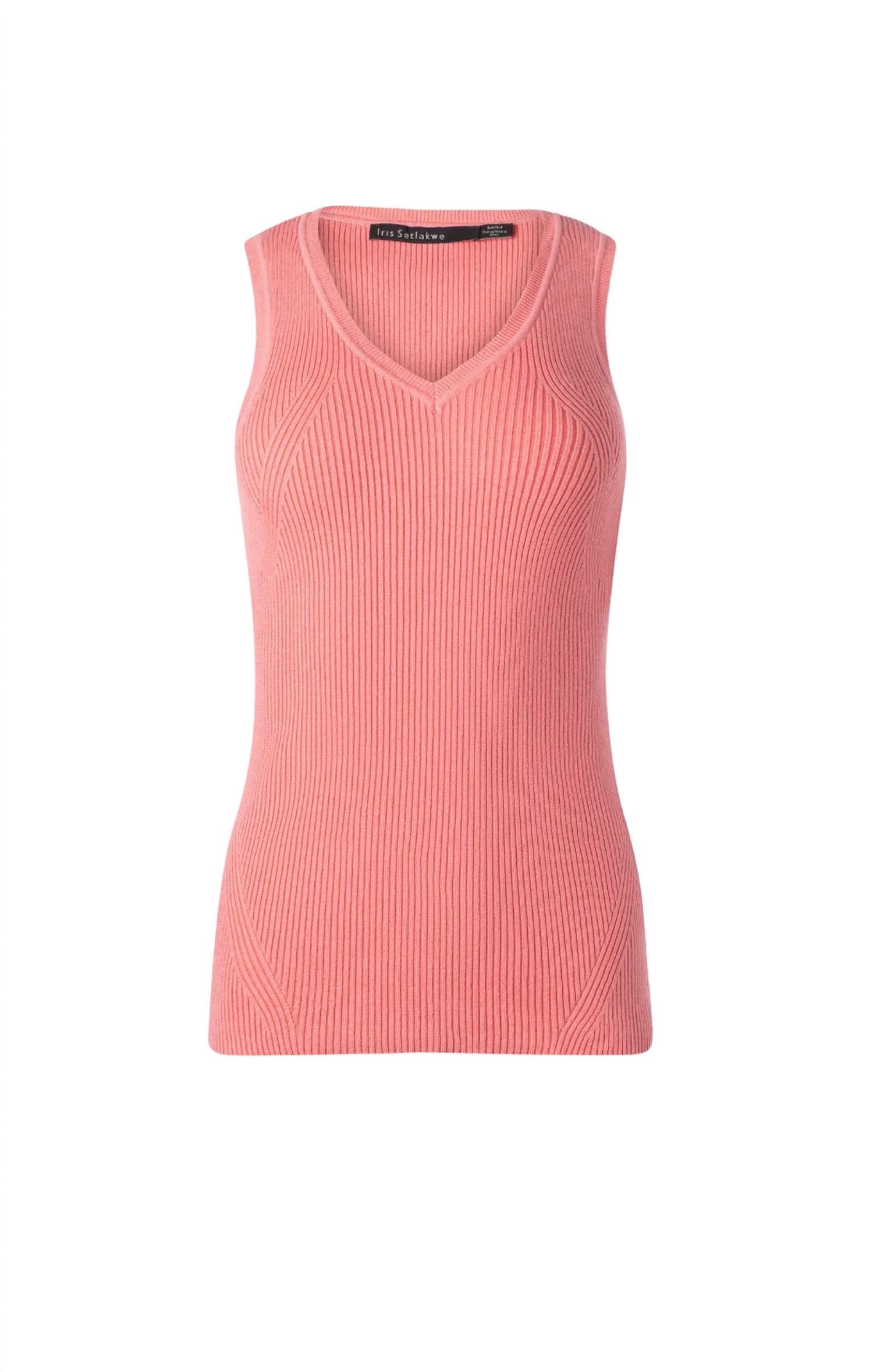 Iris Setlakwe - Basic V Neck Ribbed Knit Tank Top