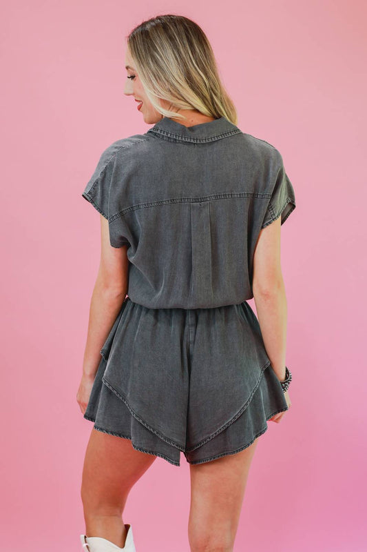 Entro - Traveling Gypsy Denim Romper