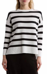T Tahari - Striped Crewneck Sweater