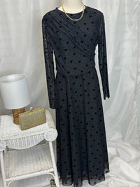 Isle Apparel Women's Drapery Maxi Dress in flor - women's dress - detail view