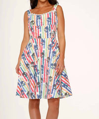 Orchid Bloom - Skulls Rainbow Swing Dress