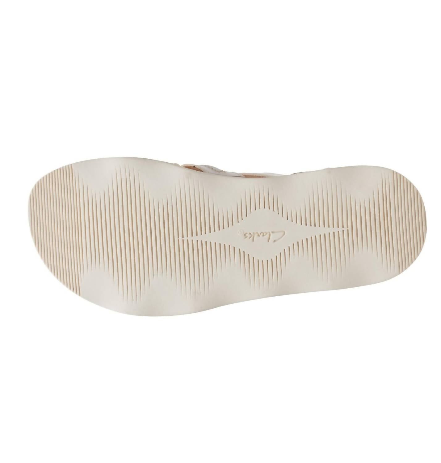 Clarks Women's Brynn Hope Flat Sandal in white leather - women's sandal - view 7